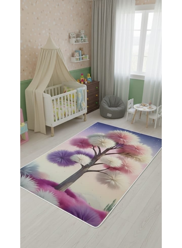 Modern Kids Bedroom Rug - 3D Dreamy Tree Design Carpet Alternative - Non-Slip Backing - 120x180 cm - Image 2